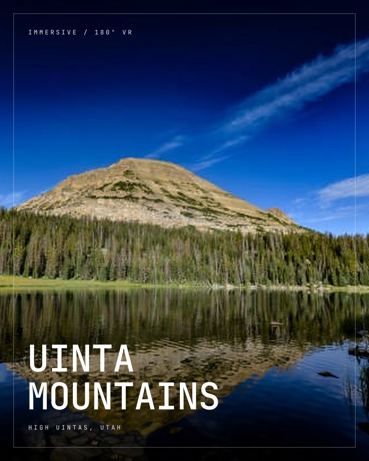 Uinta Mountains: a peak reflected in a lake